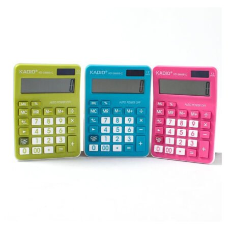 CALCULADORA KADIO 12 DIGITOS COLORES KD-3866B-C