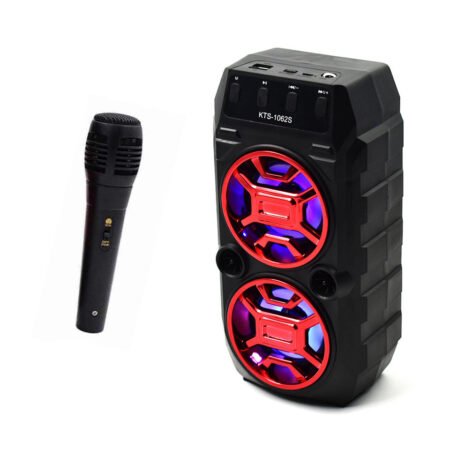PARLANTE KTS-1062S 3"X2 FM/BT/USB/RGB/MIC