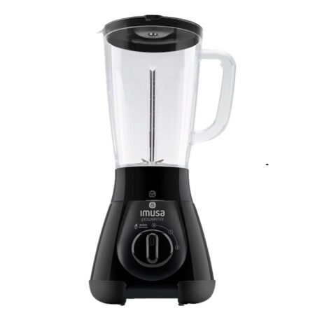 LICUADORA POWERMIX PLUS VASO PLÁSTICO NEGRO IMUSA