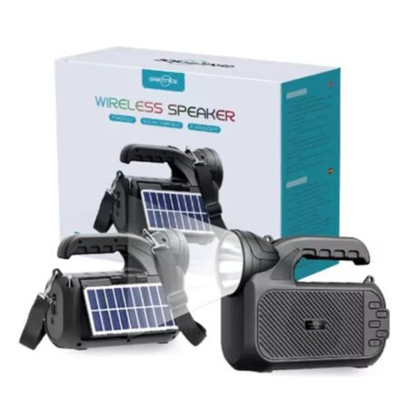 PARLANTE BLUETOOTH +LINTERNA CARGA SOLAR GTS-2068