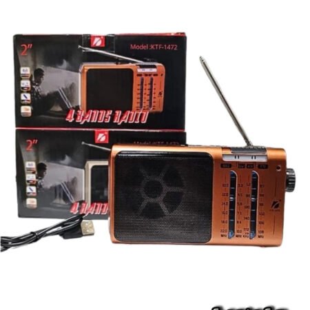 RADIO 4 BANDAS RECARGABLE LINTERNA AM/FM 2" KTF-1472