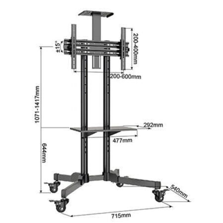 PEDESTAL CL1500-K PARA TV DE 32" A 70" ZENO
