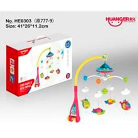 MOVIL MUSICAL CUNA BEBE PROYECTOR HE303